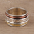 Sterling silver spinner ring, 'Exciting Garden' - Sterling Silver Spinner Ring Crafted in India (image 2) thumbail