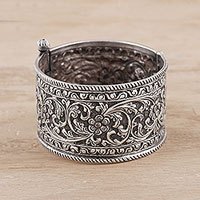 Sterling silver cuff bracelet,