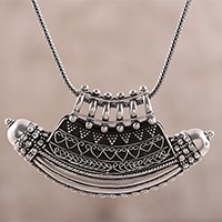 Sterling silver pendant necklace,