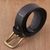 Men's leather belt, 'Suave Style' - Men's Leather Belt in Black from India (image 2b) thumbail