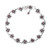 Garnet link anklet, 'Sacred Garden' - Floral Garnet Link Anklet from India (image 2a) thumbail