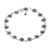 Garnet link anklet, 'Sacred Garden' - Floral Garnet Link Anklet from India (image 2c) thumbail