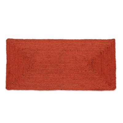 Jute area rug, Rectangular Beauty in Russet (2x3.5)