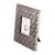 Aluminum photo frame, 'Silver Squares' (3x3) - Square Pattern Aluminum Photo Frame from India (3x3) (image 2b) thumbail