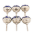 Ceramic knobs, 'Blue Homestead' (set of 6) - Blue Floral Ceramic Knobs from India (Set of 6) (image 2b) thumbail