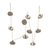 Wool felt ornament garland, 'Sophisticated Pumpkins' - Grey and Ivory Wool Felt Pumpkin Ornament Garland from India thumbail