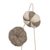 Wool felt ornament garland, 'Sophisticated Pumpkins' - Grey and Ivory Wool Felt Pumpkin Ornament Garland from India (image 2b) thumbail