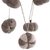 Wool felt ornament garland, 'Sophisticated Pumpkins' - Grey and Ivory Wool Felt Pumpkin Ornament Garland from India (image 2c) thumbail