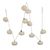 Wool felt ornament garland, 'Chic Pumpkins' - Wool Felt Pumpkin Ornament Garland in Ivory from India thumbail