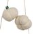 Wool felt ornament garland, 'Chic Pumpkins' - Wool Felt Pumpkin Ornament Garland in Ivory from India (image 2b) thumbail