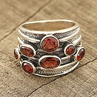 Featured review for Garnet cocktail ring, Scarlet Passion