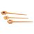 Mango wood hair pins, 'Natural Sunshine Trio' (set of 3) - Floral Natural Mango Wood Hair Pins from India (Set of 3) (image 2c) thumbail