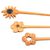 Mango wood hair pins, 'Natural Sunshine Trio' (set of 3) - Floral Natural Mango Wood Hair Pins from India (Set of 3) (image 2d) thumbail