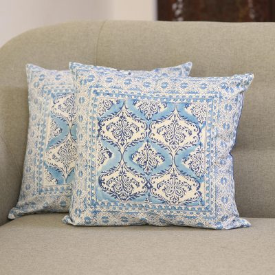 Cotton cushion covers, Mughal Vines (16 inch, pair)