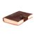 Embossed leather journal, 'Floral Mandala' - Embossed Leather Journal with Handmade Paper (image 2b) thumbail