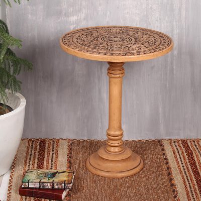 Wood accent table, Forest Tea