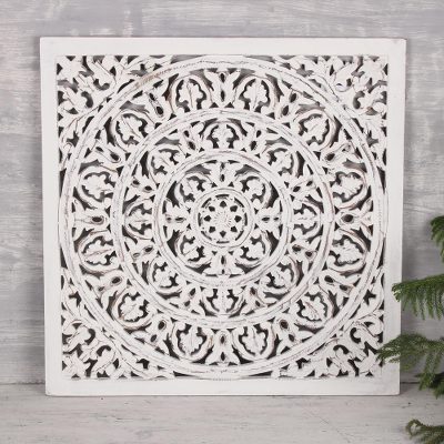 Wood relief panel, Mesmerizing Blossom