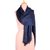 Viscose blend shawl, 'Sapphire Shimmer' - Embellished Viscose Blend Shawl in Indigo from India (image 2a) thumbail