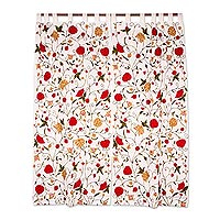 Embroidered cotton curtains, 'Floral Sunlight' (pair) - Aari Floral Embroidered Cotton Curtains from India (Pair)