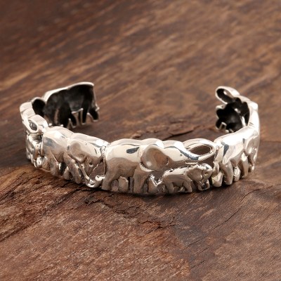 Sterling silver cuff bracelet, Wild March