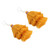 Cotton dangle earrings, 'Tassel Elegance in Ochre' - Cotton Fringe Dangle Earrings in Ochre from India (image 2c) thumbail