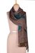 Jamawar wool shawl, 'Colorful Paisleys' - Paisley Motif Jamawar Wool Shawl from India (image 2a) thumbail