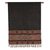 Reversible Jamawar wool shawl, 'Geometric Creativity' - Reversible Jamawar Wool Shawl in Black from India (image 2b) thumbail