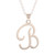 Sterling silver pendant necklace, 'Dancing B' - Sterling Silver Letter B Pendant Necklace from India (image 2a) thumbail