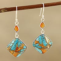 Featured review for Carnelian dangle earrings, Colorful Kites