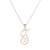 Sterling silver pendant necklace, 'Dancing T' - Initial Necklace T in Sterling Silver (image 2a) thumbail