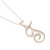 Sterling silver pendant necklace, 'Dancing T' - Initial Necklace T in Sterling Silver (image 2d) thumbail