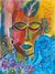 'Appealing Charm' - Lord Krishna Original Acrylic Painting on Board thumbail