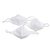 Cotton face masks 'Embroidered Elegance' (set of 3) - 3 Cotton 2-Layer White Embroidered Face Masks from India (image 2a) thumbail