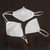 Cotton face masks 'Embroidered Elegance' (set of 3) - 3 Cotton 2-Layer White Embroidered Face Masks from India (image 2b) thumbail