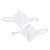Cotton face masks 'White Sunflowers' (pair) - 2 Hand Embroidered Floral White Cotton 2-Layer Masks (image 2d) thumbail