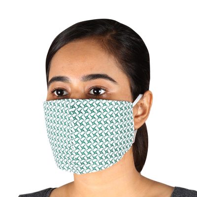 Cotton face masks, Emerald Pinwheels (set of 3)