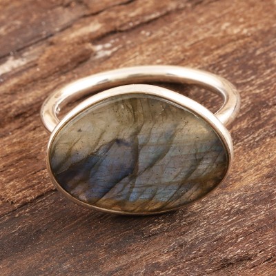 Labradorite cocktail ring, Sonata at Dusk