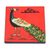 Wood coaster set, 'Royal Peacock' (set of 6) - Hand Painted Peacock Motif Wood Coasters (Set of 6) (image 2c) thumbail