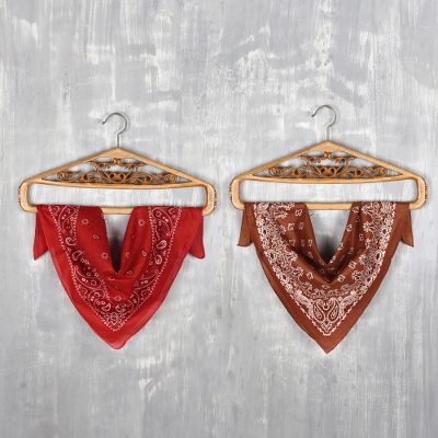 Cotton bandanas, Paisley Pleasure (pair)