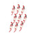 Wool felt ornaments, 'Candy Cane Santas' (set of 9) - Set of 9 Santa Candy Cane Wool Felt Ornaments (image 2a) thumbail