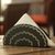 Silver inlay bidri tissue holder, 'Bless You' - Silver-Accented Metal Tissue Holder thumbail