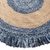 Hand-woven cotton rug, 'Sunday Morning in Blue' (5' diameter) - Hand Woven Cotton and Jute Area Rug (5' Diameter) (image 2b) thumbail