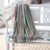 Hand-woven silk shawl, 'Rainbow Flair' - Hand-Woven Striped Silk Shawl from India thumbail