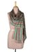 Hand-woven silk shawl, 'Rainbow Flair' - Hand-Woven Striped Silk Shawl from India (image 2a) thumbail
