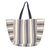 Cotton tote bag, 'Blue and Striped' - Striped Cotton Tote Bag from India (image 2a) thumbail