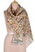 Cotton scarf, 'Goldenrod Garden' - Floral-Motif Chanderi Cotton Scarf (image 2a) thumbail