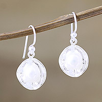 Cultured pearl dangle earrings, 'Paradise at Sea' - Handmade Cultured Pearl Dangle Earrings from India