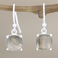 Labradorite dangle earrings, 'Heaven Sent' - Handcrafted Labradorite Dangle Earrings