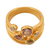 Gold-plated multi-stone ring, 'Colorful Fantasy' - Colorful 18k Gold-Plated Multi-Stone Ring Crafted in India (image 2c) thumbail