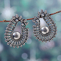 Sterling silver drop earrings, 'Beauty Heritage' - Classic Sterling Silver Drop Earrings in Polished Finish